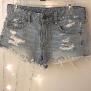 Light wash festival shorts